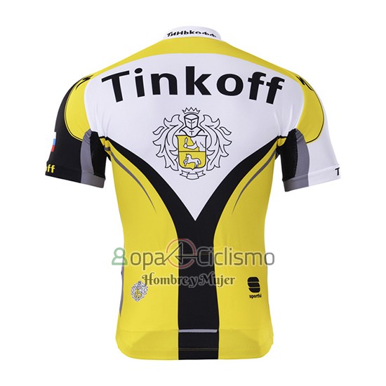 Tinkoff Ropa Ciclismo Culotte Corto 2017 Mangas Cortas AMarillo